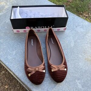 Rasolli Brown Lightweight Flats Size 9 In Box